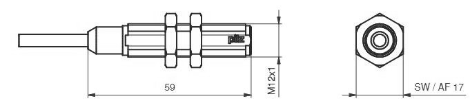 非接触式磁性安全开关 PSEN ma1.3a-22/PSEN ma1.3-12/12mm/ix1/1u